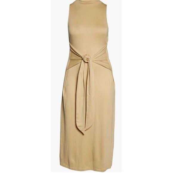 Vince Wrap Waist Sleeveless Dress in Maize NWT Size 3XL - Picture 1 of 7